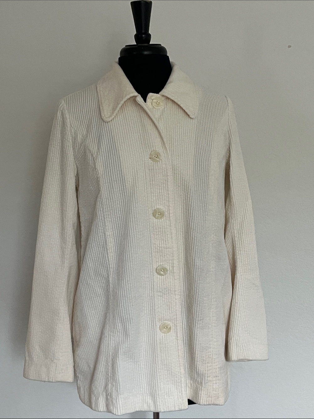 J.Jill Cream Corduroy Button-Up Jacket